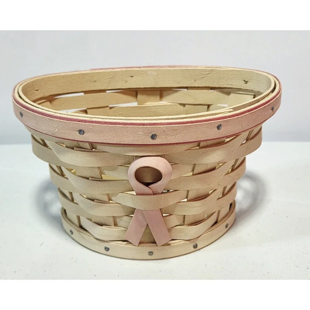 2007 Longaberger Horizon of Hope Basket Combo Whitewashed  With Liner Protector